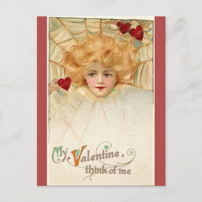 Vintage Valentines dag Victorian Vykort (Framsida)