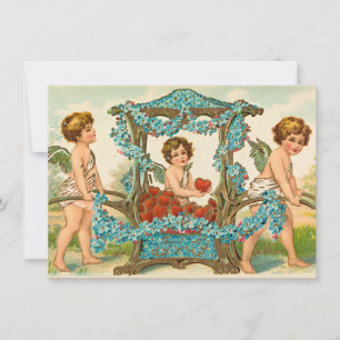 vintage valentines day, raring julkort