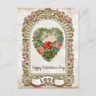 Vintage valentines day vykort