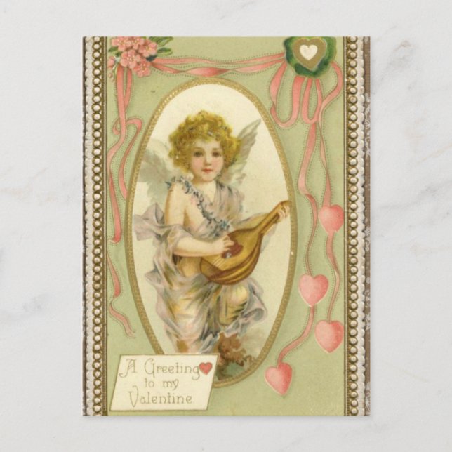 Vintage valentines day vykort (Framsida)