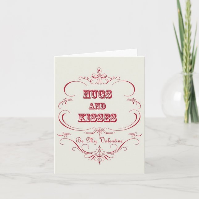 Vintage Valentines notecard Helgkort (Framsida)