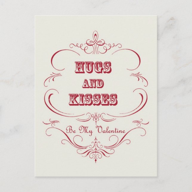 Vintage Valentines vykort (Framsida)