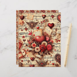 Vintage Valentineser Papper Ephemera Scrapbook