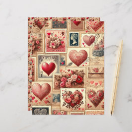Vintage Valentineser Papper Ephemera Scrapbook