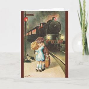 Vintage Valentinskärlekshälsningskort Kort