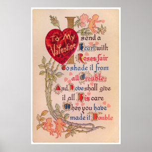 Vintage Valentinskram Poster