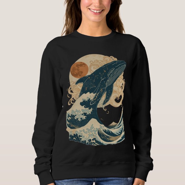 Vintage Valhaj Oceanvåg T-Shirt (Framsida)