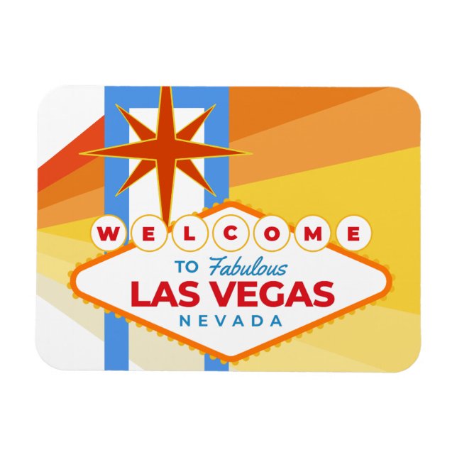 Vintage Välkommen till Las Vegas Magnet (Horisontell)