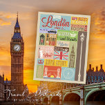 Vintage Välkommen till London Vykort<br><div class="desc">Ta en virtuell resa rakt till hjärtat av Englands huvudstad med vårt vykort "Välkommen till London". I nostalgia fångas i denna vintage-stil-konst biet omedelbart charmen och Londons historia och skapar den en perfekt biet för samlare, reseentusiaster eller människor som uppskattar klassisk designestetik. Vi har valt ett högriskkort med hög klass-färgad...</div>