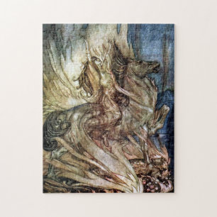 Vintage Valkyrie Painting Antique Fantasy Art Pussel
