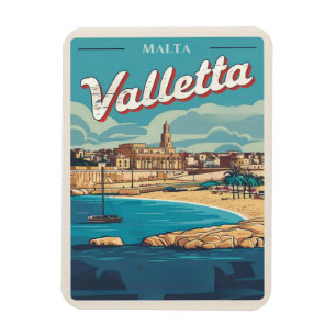 Vintage Valletta, Malta resminnen och presenter Magnet