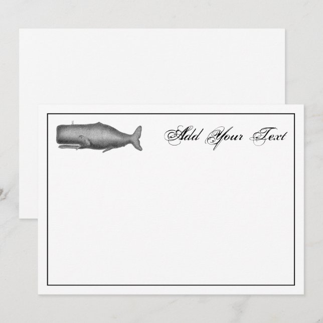 Vintage valteckning från 1800-talet Presentkort Inbjudningar (Fram/baksida)