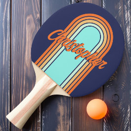 Vintage valvstilar Ränder med namn Pingisracket