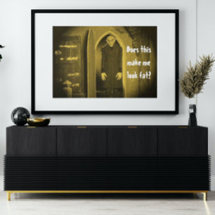 Vintage Vampire Horror Nosferatu Mustard Gult Poster
