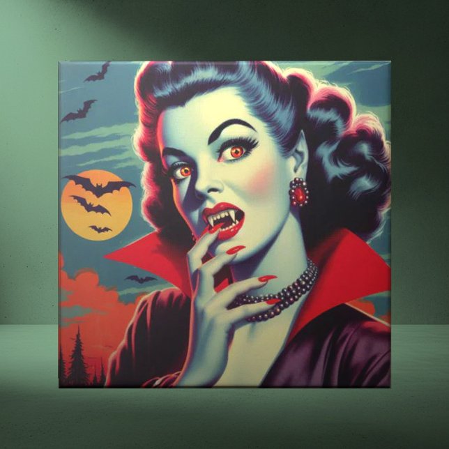 Vintage Vampire Woman Kakelplatta (Skapare uppladdad)