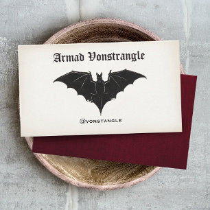 Vintage Vampre Fladdermus Visitkort