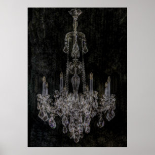 Vintage vampyr gothärdskad sjögräs poster