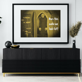 Vintage vampyr skräck Nosferatu Senapsgul Poster