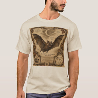 Vintage Vampyrfladdermus Anatomi T Shirt