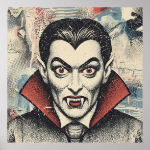 Vintage Vampyrporträtt Poster