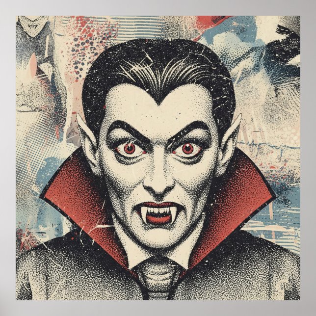 Vintage Vampyrporträtt Poster (Framsidan)
