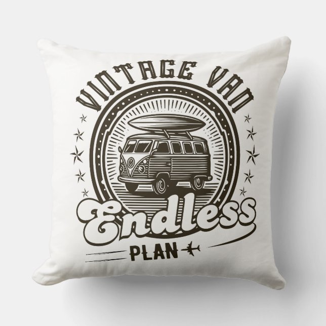 Vintage Van Endless Plan Kudde (Framsida)