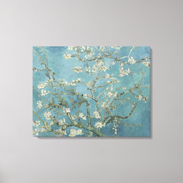 Vintage Van Gogh Almond Blommar Canvastryck (Framsida)
