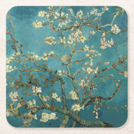 Vintage Van Gogh Almond Blommar Underlägg Papper Kvadrat