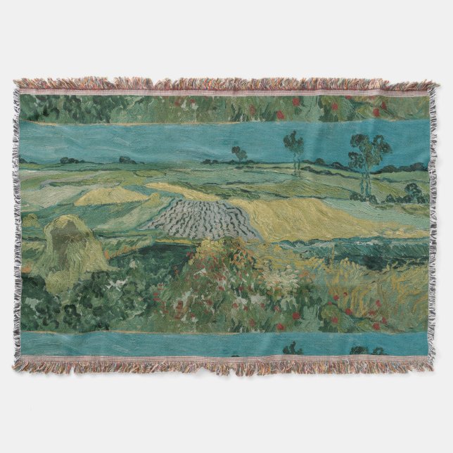 Vintage Van Gogh Auvers slätte Filt (Framsidan)