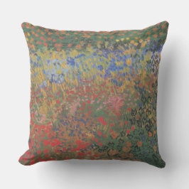 Vintage Van Gogh Blomsterträdgård Kudde