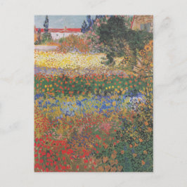 Vintage Van Gogh Blomsterträdgård Vykort