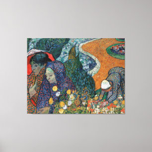 Vintage Van Gogh Dam i Arles Canvastryck