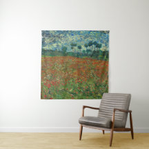 Vintage Van Gogh Flowers Fält med Poppies