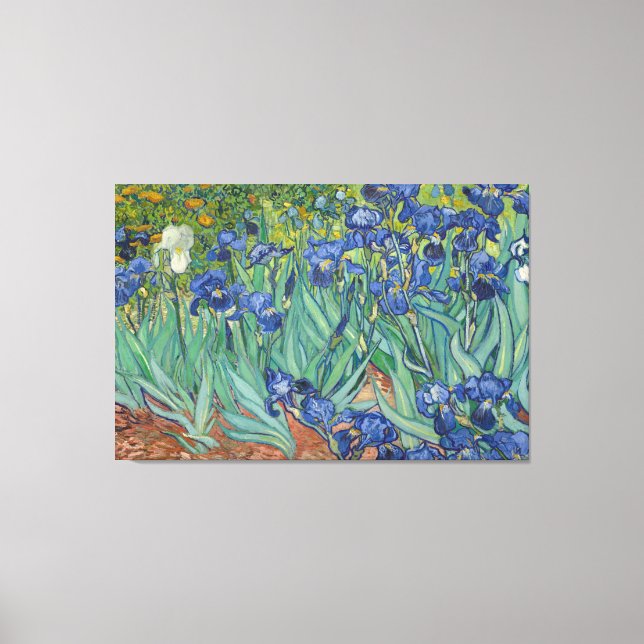 Vintage Van Gogh Irises Canvastryck (Framsida)