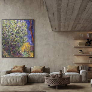 Vintage Van Gogh Lilac Bush Canvastryck