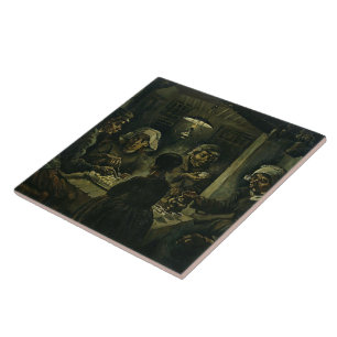 Vintage Van Gogh potatiseaters    Kakelplatta