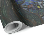 Vintage Van Gogh Starry Natten Presentpapper<br><div class="desc">Den här designen inspireras av Vincent van Goghs 1889-olja på målarduk som kallas "Stjärnnatten".</div>