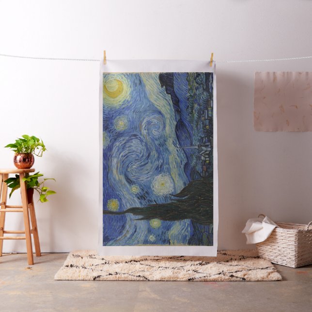Vintage Van Gogh Starry Night Tyg (In Situ)