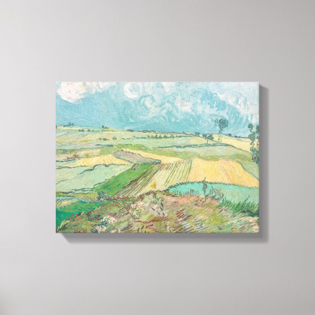 Vintage Van Gogh Wheat Fält efter regnet Canvastryck (Framsida)