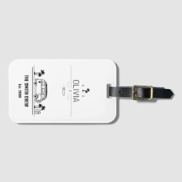 Vintage Van Life Surfer Crew Bagagebricka