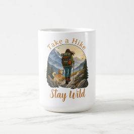 Vintage Vandring med Hund Retro Märke Vandra Stann Kaffemugg