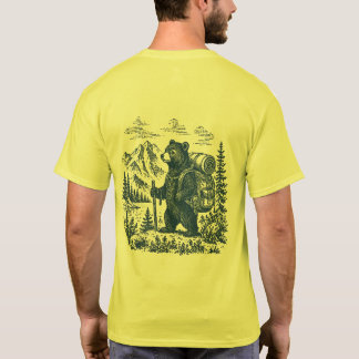 Vintage vandringsbjörn grafisk t-shirt