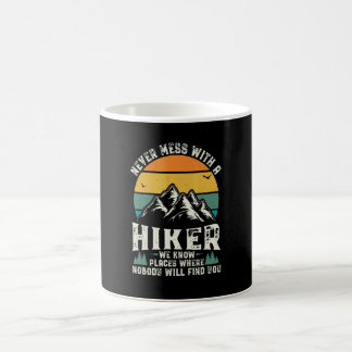 Vintage vandringsskjorta män hiker Outdoor Retro C Kaffemugg