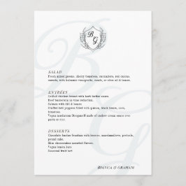 Vintage Vapensköld överdimensionerad elegant monog Meny