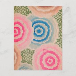 Vintage Vår Blommigt Design Vykort