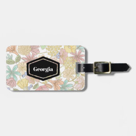 Vintage vår blommigt Personlig Luggage Tag-nummer Bagagebricka