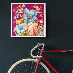 VINTAGE VÅR BLOMMIGT POSTER