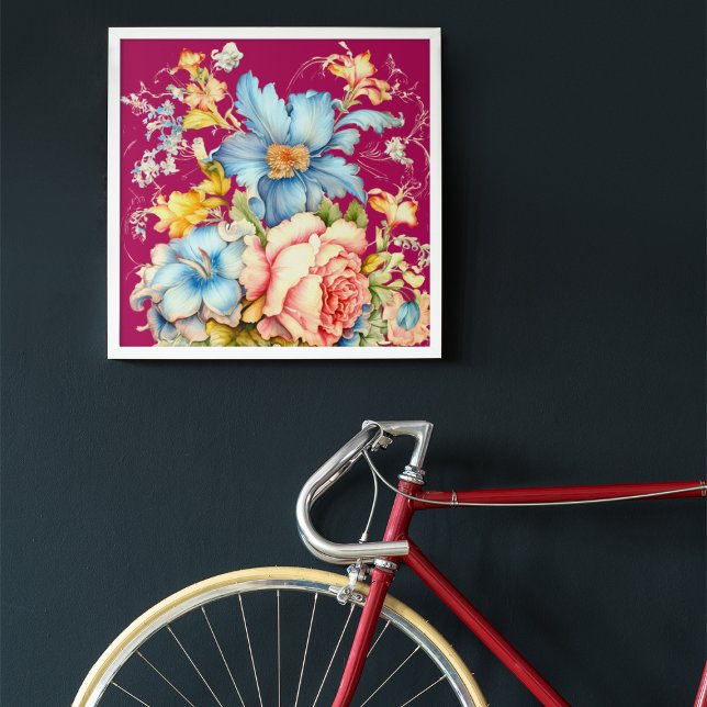 VINTAGE VÅR BLOMMIGT POSTER (Skapare uppladdad)