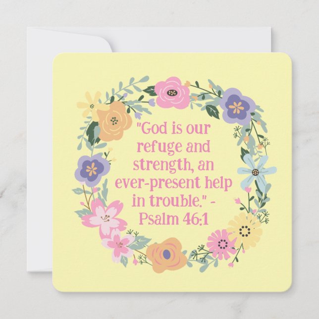 Vintage Vår Blommigt Utandningsluft Religiösa tom (Framsida)