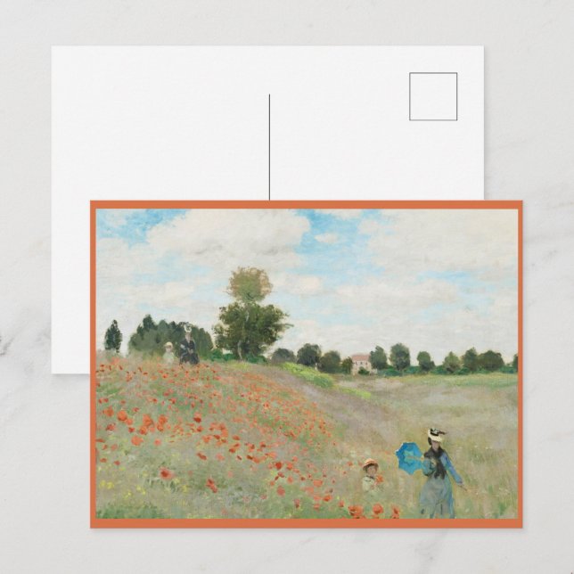 Vintage Vår Claude Monet Vykort (Fram/baksida)